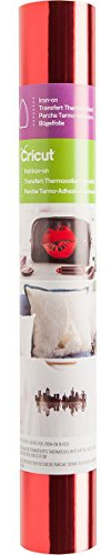 Cricut Foil Iron On | Red | 61 cm (24 ft) | Heat Transfer Vinyl Roll (HTV) | For use with all Cricut Cutting Machines