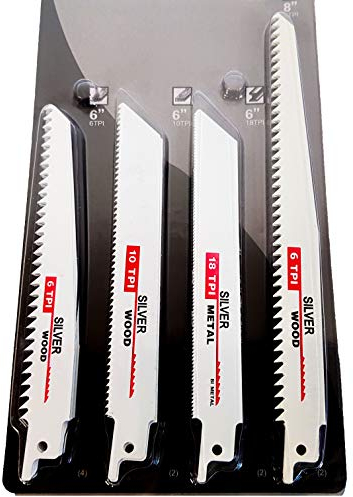 Juego de 10 hojas de sierra sable profesionales para madera, plástico y metal, compatible con Bosch Dewalt Makita Milwaukee StarkeAGB