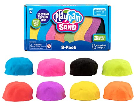 Learning Resources Sabbia di Playfoam, Confezione da 8, Confezione Combo, da strizzare, mischiare e Modellare, per Classi di Bambini in età prescolare, Regali per Bambini, di 3, 4, 5 Anni e Oltre