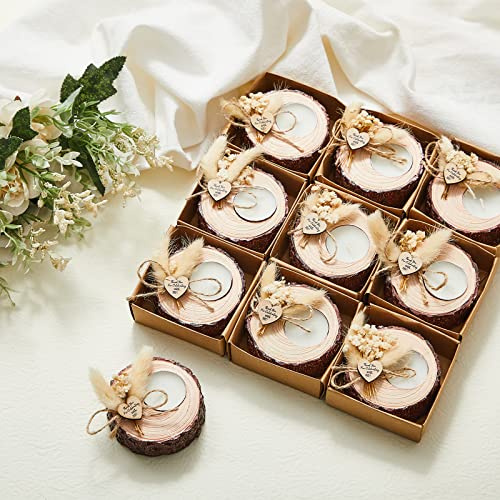 50 Portavelas de Boda para Despedida de Soltera, Velas Rústicas, Recuerdos y Regalos para Invitados, Decoraciones