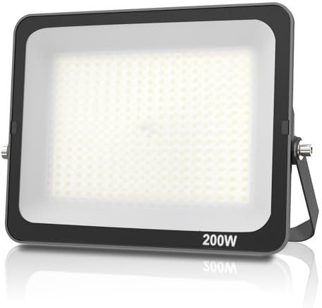 JBdusn LED Strahler Außen, 200W Fluter, Superhell Scheinwerfer IP66 Wasserdicht Außenstrahler Kaltweiß Flutlicht Aussenlampe