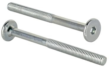 Viti a testa cilindrica M6 x 70 mm con esagono incassato viti a testa piatta per mobili (10 pezzi)