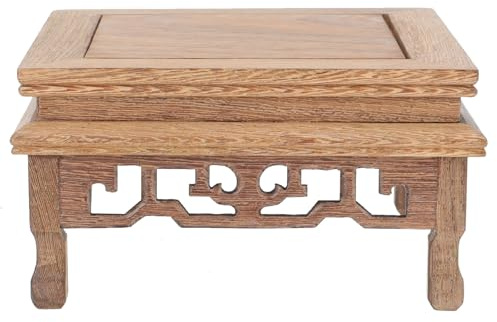 NUOBESTY Portavaso da Fiori in Legno di Chicken Wing, Piedistallo Espositivo per Fioriere Rustico per Interni e Giardino, Base Stabile per Vaso Decorativo e Statue Artigianali