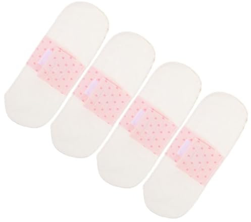 COOLHIYA 4 Compresas Lavables de Algodón para Mujer, Suaves y Cómodas, Ideales para Embarazo y Postparto, Pack de 4 Unidades Reutilizables y Transpirables