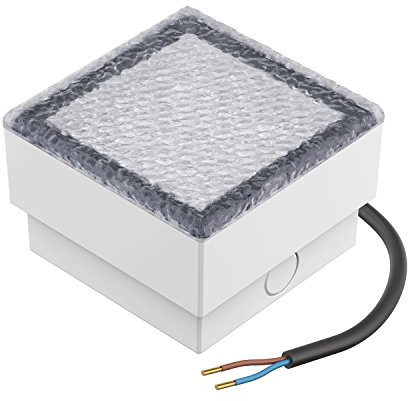 ledscom.de LED Paving Stone recessed Floor Light CUS for Outdoor, IP67, Angular, 10 x 10cm, Warm White