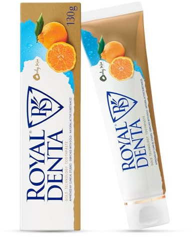 Royal Denta Hydroxyapatite Toothpaste for Adult & Kids 130g, Enamel Repair Remineralizing Toothpaste Gentle on Sensitive Teeth & Gum, with Xylitol, Fluoride & Infused with Gold Particles