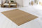 DE-COmmerce Bambusteppich SOLID Nature 200x200 cm, extra breite 50mm gehärtete Stege, Teppich ohne Bordüre, Bambusmatte