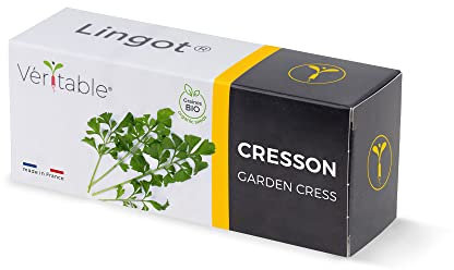 Lingot® Cresson Bio - Compatible Potager d'Intérieur Véritable® et Exky® - Recharge prête à l'emploi - Substrat avec Graines Intégrées