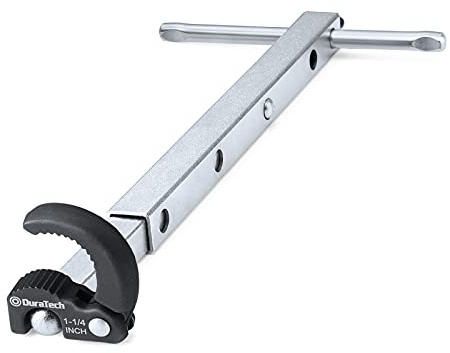 DURATECH Telescoping Basin Wrench, Sink Wrench, Adjustable 3/8'' to 1-1/4'' Capacity Jaw with 10 to 17 Extendable Handle, for Tight Space