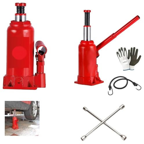 COMPATIBILE CON LAND ROVER DISCOVERY SPORT CRIC IDRAULICO A BOTTIGLIA DA 3 TONNELLATE ALTEZZA DA 17 A 33 CM + CHIAVE A CROCE PER BULLONI 17-19-21-23 SOLLEVAMENTO GOMME PNEUMATICI AUTO