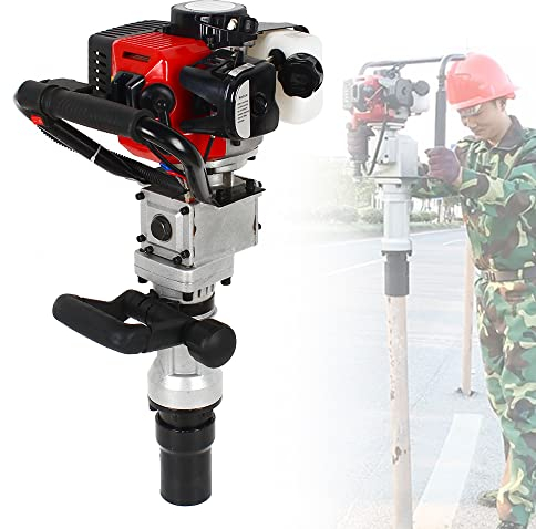 Benzin Erdlochbohrer Pfahlramme Benzin Motor Pfostenramme Pfostentreiber Ramme Zaunbau Pile Driver Benzinmotor Pfahlbohrer Kit