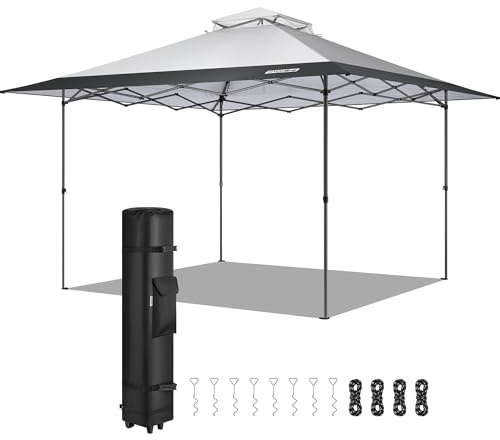 VIVOHOME Pop Up Gazebo 4x4m Waterproof Outdoor Shelter 2 Tiers Roof