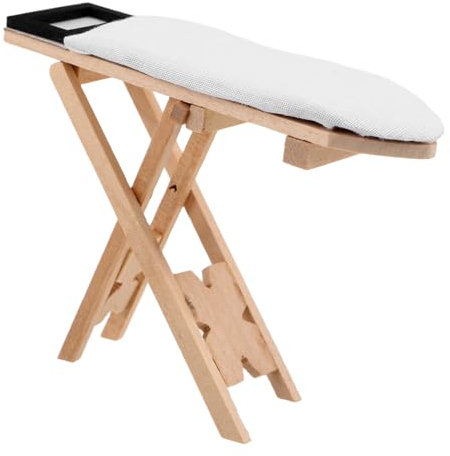 Toyvian Table à Repasser Maison de poupée Porte-clés Femme décorations d'ange Mini Table à Repasser Table à Repasser Mini décor Miniature Planche à Repasser de Maison de poupée Bois