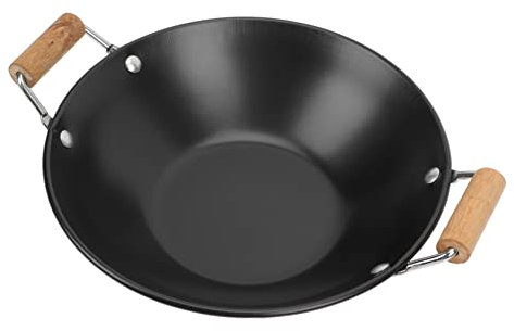 Warmhm Wok in Inossidabile Per Induzione Con Manici Laterali - Padella Antiaderente Per Cottura a Gas e Induzione - Dimensioni 28 x 8 Cm Ideale Per Shabu Shabu e Hot Pot Set Completo Per