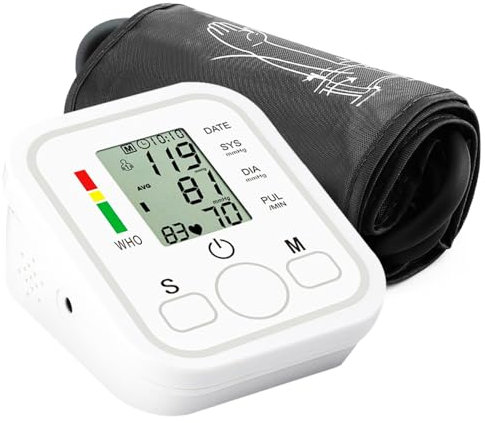 New Blood Pressure Monitor,Large Upper Arm Cuff, Digital Blood Pressure Machines for Home Use, Arm Bp Monitor with Large Display, Large Cuff, 2x99 Memory Sets for Home Use