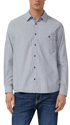 s.Oliver herr 2172382 Chambray-skjorta med bröstficka