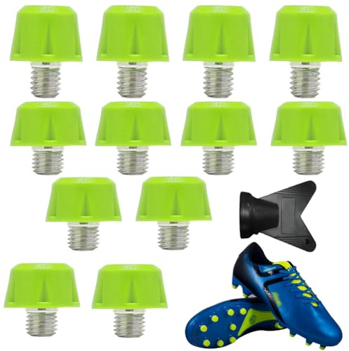 Lot de 12 crampons à vis M5 (5 mm) – Crampons de rechange universels en nylon et métal, antidérapants et stables, idéaux pour chaussures de football avec filetage M5, pour pelouse et gazon artificiel