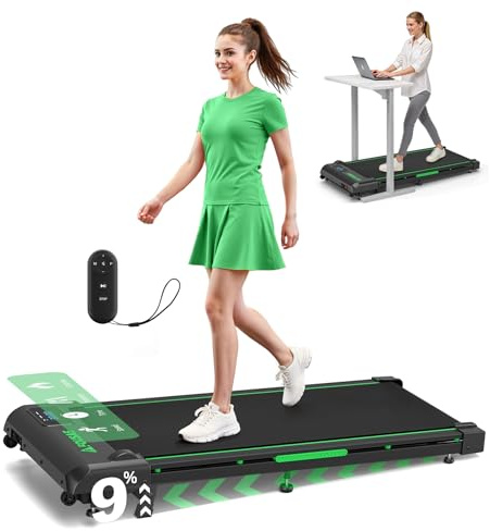Walking Pad, FOUSAE 1-10 km/h Laufband für Zuhause mit 9% Steigung, 2.5HP Walking Machine mit LED-Anzeige, Fernbedienung, 12 HIIT Programes, Doppelter Stoßdämpfung Bis 150kg Belastbar