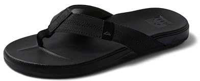Reef Cushion Phantom Mens Flip Flop, Ultra Soft Cushion Footbed, Black, 12