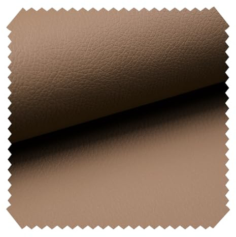 novely® SOLTAU - Weiches PU-Kunstleder in Premium-Qualität - Robuster Polsterstoff - Möbelstoff in Echtleder-Optik - Pflegeleichte Meterware 1lfm | Farbe: 34 Dunkelbeige