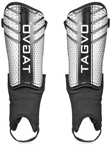 TAGVO Soccer Shin Guards for Kids Youth - Protective Soccer Equipment for Boys Girls - Adults Men Women Soccer Shin Guards - Soccer Shin Pads for Kids 3-16 Years Old Girls Boys, High Impact Resistant