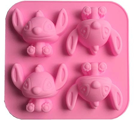 Cute 4-hole Cartoon Star Baby Silicon Mold Tool for DIY Cake, Fondant, Baking, Biscuit, Soap, 3D Chocolates, Hard Candies, Desserts Decor.