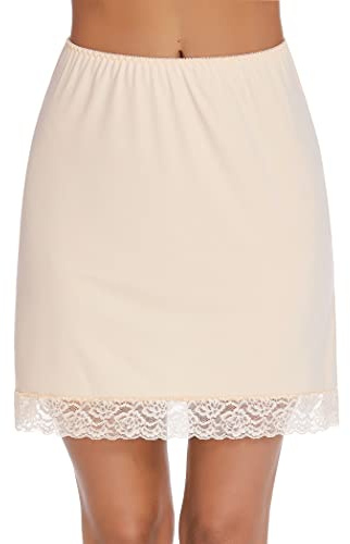 Avidlove Half Slips for Women Underskirt Short Mini Skirt with Floral Lace Trim
