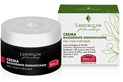 Helan L'Antirughe - Crema Viso Antirughe Skincare Antiossidante Rassodante Vitamina C e E, Crema Idratante Viso Antiage Texture Nutriente con Burro di Karitè e Oliva, Skin Care Stimola Collagene 50 ml
