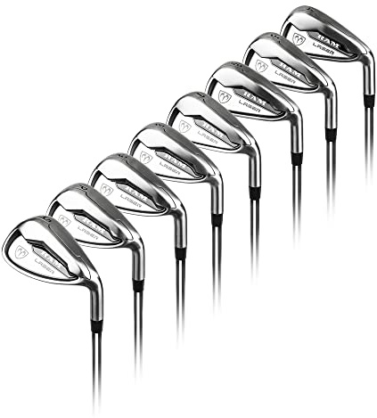 Ram Golf Laser +1 Inch Iron Set 4-SW, Mens Right Hand, Steel Shaft, Regular Flex