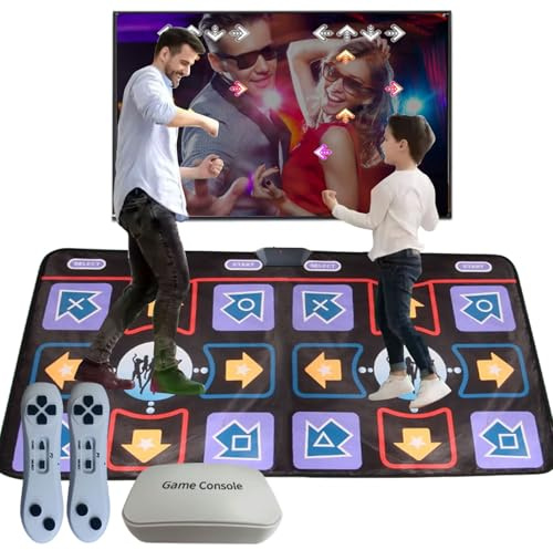 Damcoola Dance Mat for Adults and Kids - Plug and Play Electronic Dance Pad Game for TV, Fun Kids Dancing Exercise game,Christmas Birthday Gifts Ideas for Girls and Boys,Blue