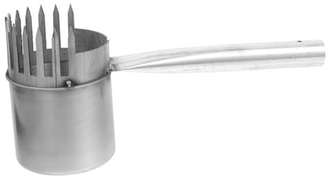 Uonlytech Artefakt zum Pflücken von Früchten Himbeerpflücker Obstpflückerkopf Beerenerntekorb Fruchtpflücker Beerenpflücker Blaubeerpflücker-Werkzeug Kirschpflücker Winzer Eisen Silver