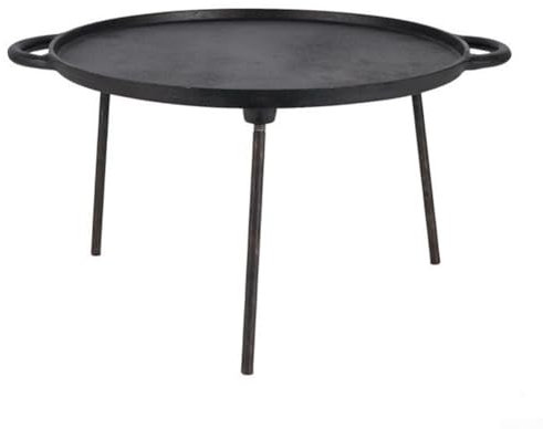 Placa de barbacoa de tres patas, parrilla grande de fondo plano para horno, 34 cm, placa de horno de tres patas adecuada para barbacoa y comedor al aire libre