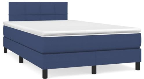 Brokky Boxspringbett mit Matratze & LED Bett Mit Bettkasten Bett Boxspringbett Betten Boxspringbett Mit Matratze Blau 120x190 cm Stoff - 3270045