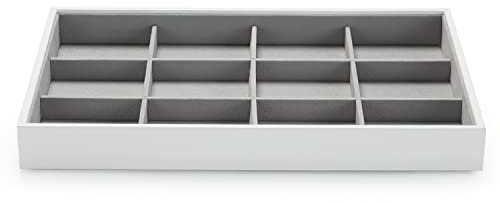 Papten vassoio impilabile per gioielli, cassetto portagioie inserto organizzatore per gioielli espositore per gioielli 12 scomparti per collana bracciale orologio braccialetto