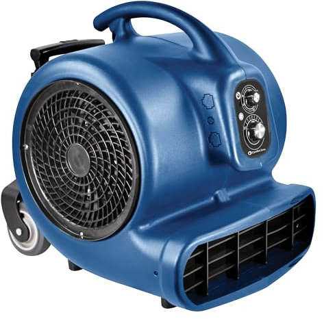 Nexair 1HP stapelbar industriell matttork med hög hastighet med 3 hastigheter, luftmover-fläkt med automatisk avstängningstimer, justerbar golvtorkfläkt, torkar kyler och ventilerar vindutrymmen