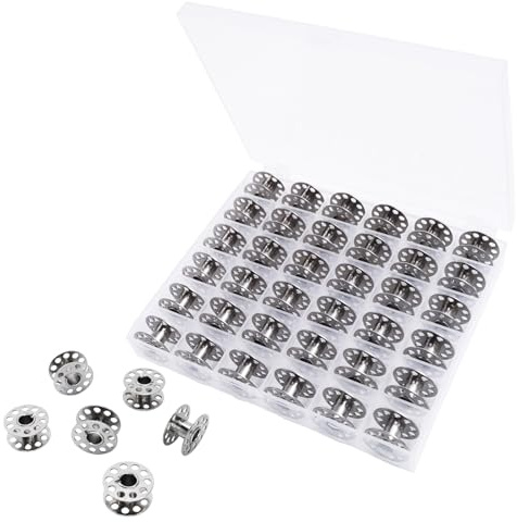 36 PCS Spolette per Macchina da Cucire, Bobine Macchina da Cucire, Accessori per Macchina da Cucire, Bobine Universali in Metallo con Scatola Portaoggetti, Compatibili con Macchine da Cucire Standard