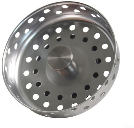 Springwillfly Colador de drenaje de fregadero de acero inoxidable para cocina, diseño microperforado, prevención de obstrucciones, acabado espejo, diámetro de 80,5 mm