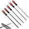 5 Pcs Chainsaw Files, Chainsaw Sharpener File, Professional Round Chain Saw Sharpener Tool for Chainsaw Chain Sharpening File, Chain Saw File with Non-Slip Handle(3.2, 4.0, 4.5,4.8, 5.2 mm)