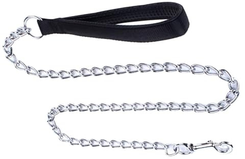 Adjustable Chain Dog Leash for Medium Dogs, Durable & Comfortable Pet Lead for Training & Walks