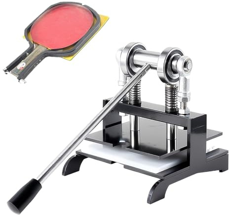 Machine de découpe de caoutchouc for raquettes de tennis de table, machine de découpe de cuir, presse manuelle à double roulement à billes, dispositif de découpe(20x20CM)
