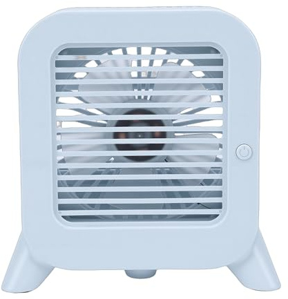 OVAQUIXI Ventilateur de Circulation d'air ABS sans Fil USB Rechargeable, Ventilateur de Refroidissement d'air de Bureau 1200 MAh, Mini Climatiseur pour Chambre à Coucher, Bureau, Voyage, 8 X 13 X