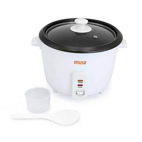 IMUSA USA GAU-00013 Electric Nonstick Rice Cooker 8-Cup (Uncooked) 16-Cup (Cooked), White
