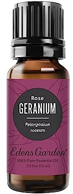 Edens Garden Geranium- Rose Essential Oil- 100% Pure Premium Grade, Undiluted, Natural, Therapeutic, Aromatherapy, The Best for Diffuser, Face, Candle, Hair 10 ml (.33 fl oz)
