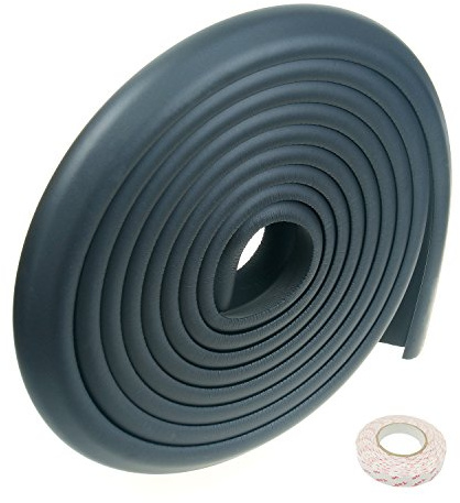 TUKA 5M Protezioni Antispigolo, L-Forma Schiuma per la Sicurezza dei Vostri Bambini e Neonati, Extra Spesso Bordi Protezione, Striscia Paraspigolo Spigolo Anti Collisione, Nero, TKD7000-black