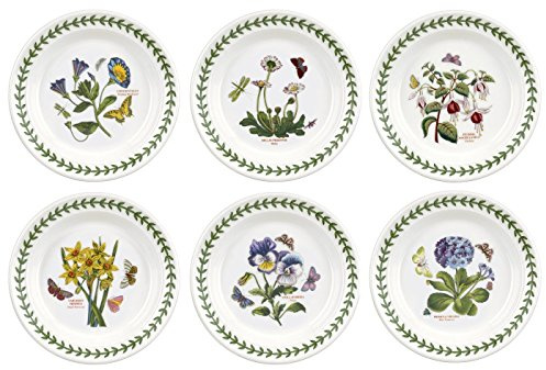 Portmeirion Botanic GardenSet of Six 6.5 inch Side Plate - Mix and Match - English design - Dishwasher, Microwave, Warm Oven Only & Freezer Safe
