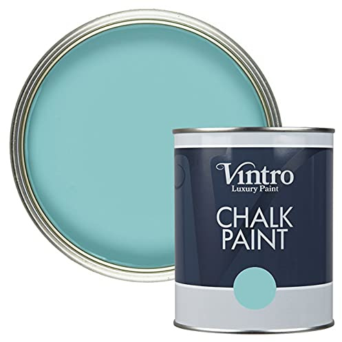Vintro | Turquoise Chalk Paint | Furniture Paint | Shabby Chic | Upcycle | Decorate | Ultra Matt Finish | 1 Litre (Christabelle)