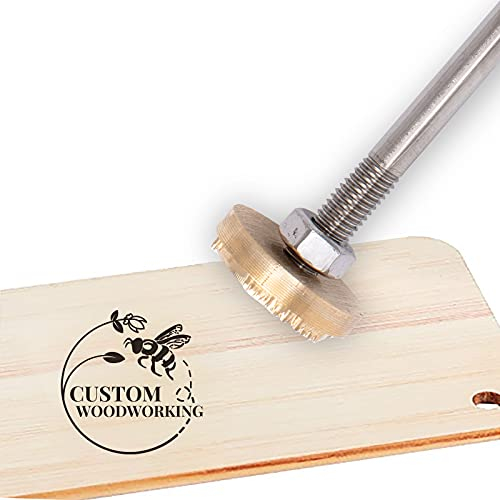 CREATPLANET Custom Wood Branding Eisen 1.2 Zoll Leder Branding Eisenstempel Custom Logo Heat BBQ Stamp Mit Messingkopf Und Holzgriff Für Die Holzbearbeitung Backen Handcrafted Design - Worker Bee#2