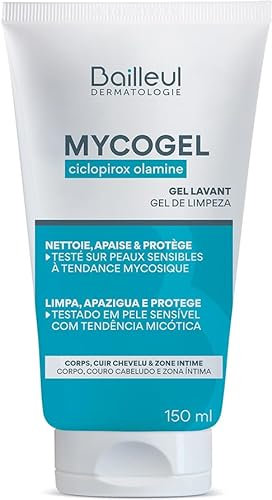 Bailleul | Mycogel | Gel limpiador contra las micosis cutáneas | Limpia, calma y protege | Pieles y mucosas genitales sensibles con tendencia micótica | 94% de ingredientes de origen natural | 150 ml