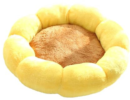 Natudeco Haustierbett, Katzenbetten, Hundebett, niedliche Blumenform, für drinnen und draußen, Katzen, beruhigende Haustierbetten, rundes Hundebett 40cm für Welpen, Kätzchen