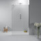 Box Doccia Walk In 130cm - Cabina Doccia in Cristallo Temperato 8mm, Trasparente e Anticalcare con Profilo in Alluminio Cromato ad Installazione Reversibile - Facile da Installare e Pulire